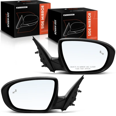 2 Pcs Driver & Passenger Black Mirror with Power Glass Adjust