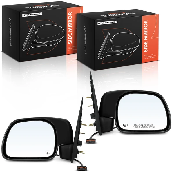 1999-2007 Ford F-250 Super Duty Driver & Passenger Mirror, Powered, with Heated, Black A-Premium APMI228
