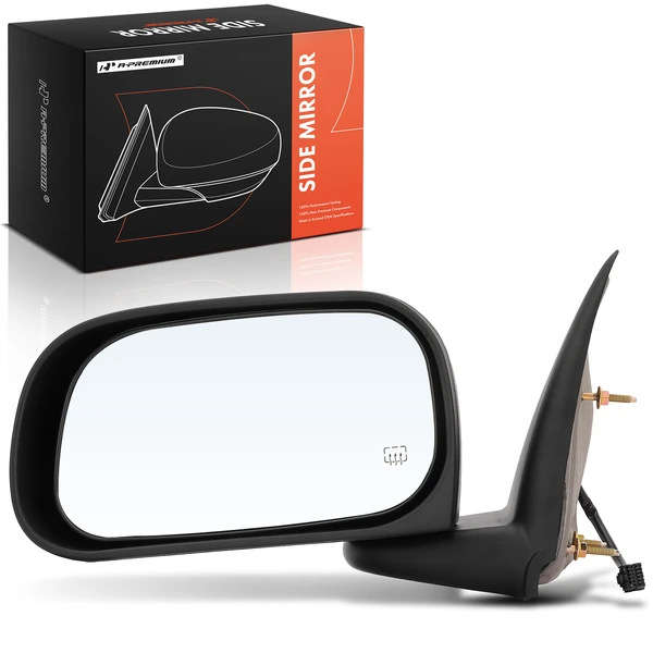 2004-2009 Dodge Durango Left Driver Side Mirror, Powered, with Heated, Black A-Premium APMI231