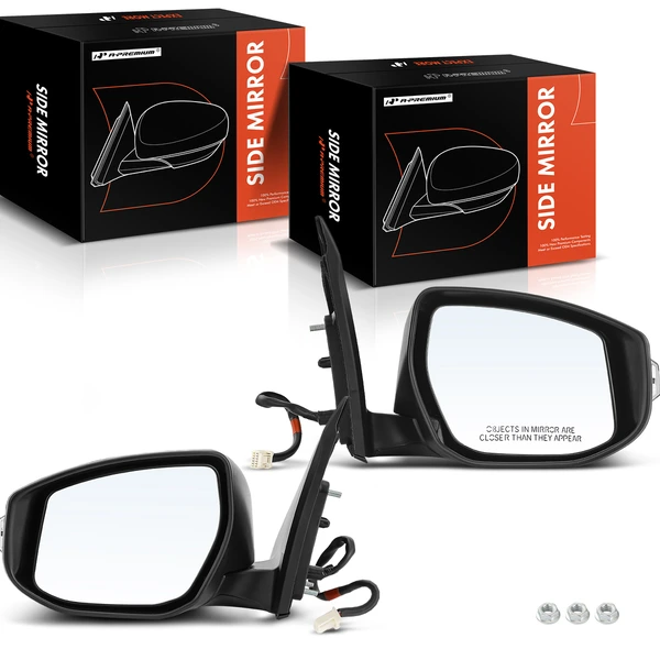 Driver & Passenger Mirror, Powered, with Heated, Black A-Premium APMI1769