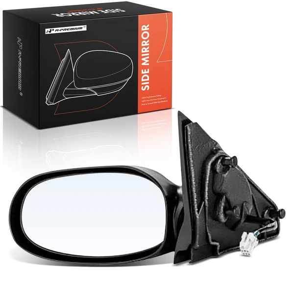 Left Driver Side Mirror, Powered, Smooth Black A-Premium APMI2696TW
