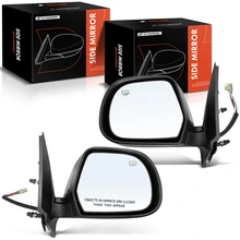 2012-2014 Nissan Versa Driver & Passenger Mirror, Powered, with Heated, Smooth Black A-Premium APMI1067TW