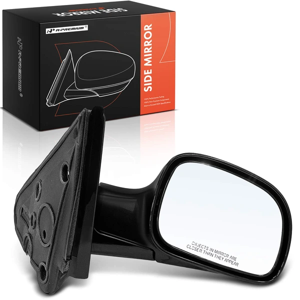 2001-2003 Chrysler Voyager Right Passenger Side Mirror, Manual, Smooth Black A-Premium APMI1982