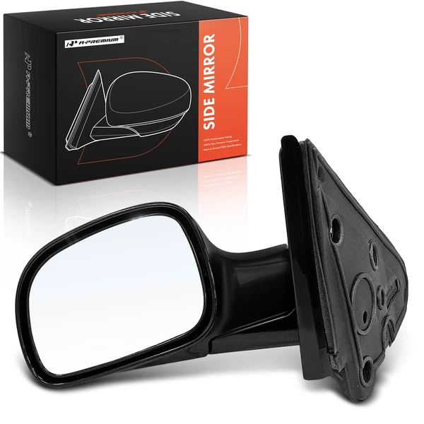 2001-2003 Chrysler Voyager Left Driver Side Mirror, Manual, Smooth Black A-Premium APMI1984