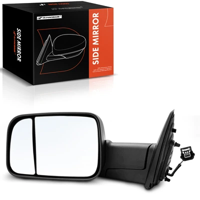 Driver Textured Black Mirror with Manual Glass Adjust