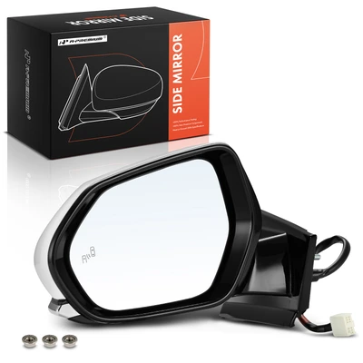 Front Driver White Power Heated Mirror