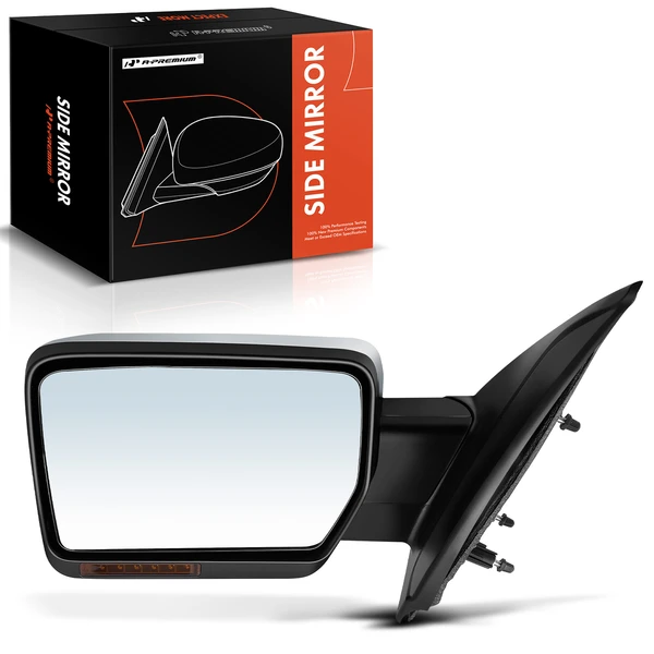 Left Driver Side Mirror, Powered, with Heated, Chrome A-Premium APMI1112TW