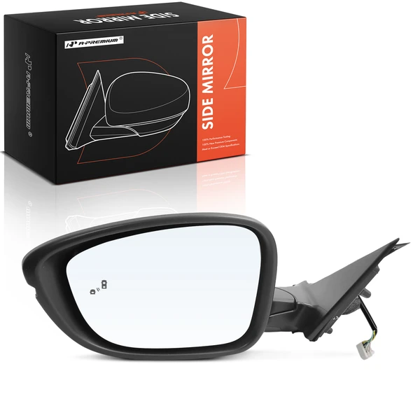 2023-2024 Honda Accord Left Driver Side Mirror, with Heating, Power Adjustment, Manual Folding, Black A-Premium APMI3126TW