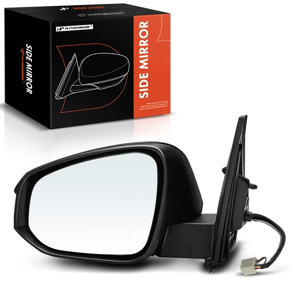 2015 Toyota RAV4 Left Driver Side Mirror, Powered, with Heated, Smooth Black A-Premium APMI1114TW