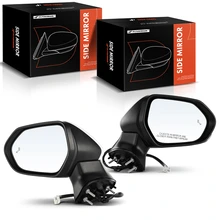 2018-2024 Toyota Camry Driver & Passenger Mirror, with Heating, Power Adjustment, Manual Folding, White & Black A-Premium APMI101
