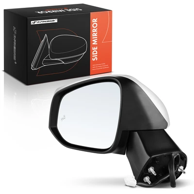 Front Driver White Power Heated Mirror