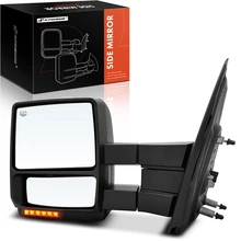 2007-2008 Ford F-150 Left Driver Side Mirror, Powered, with Heated, Smooth Black A-Premium APMI2324TW