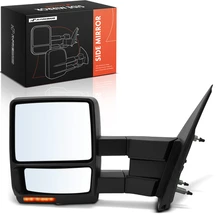 Left Mirror, with Heating, Power Adjustment, Manual Folding, Textured Black A-Premium APMI3392TW