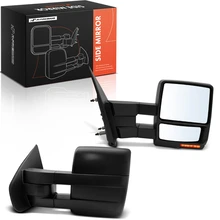Left & Right Mirror, with Heating, Power Adjustment, Manual Folding, Textured Black A-Premium APMI3393TW