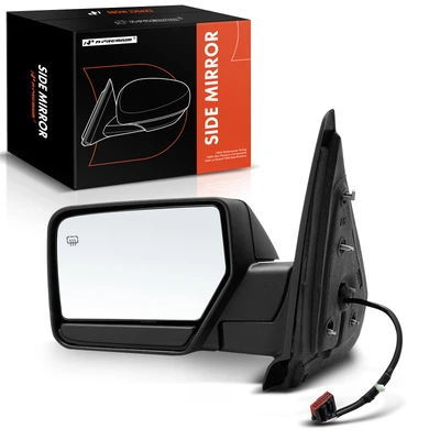 Driver Black Mirror without Turn Signal Indicator