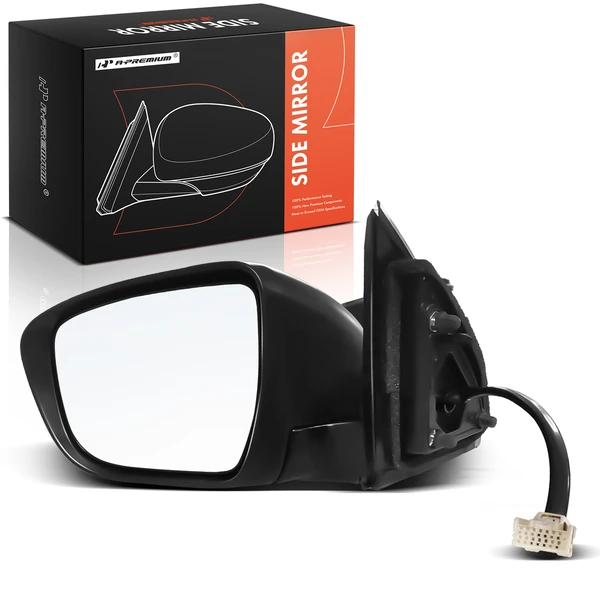 2017-2021 Nissan Rogue Sport Left Driver Side Mirror, Powered, with Heated, Smooth Black A-Premium APMI2317TW