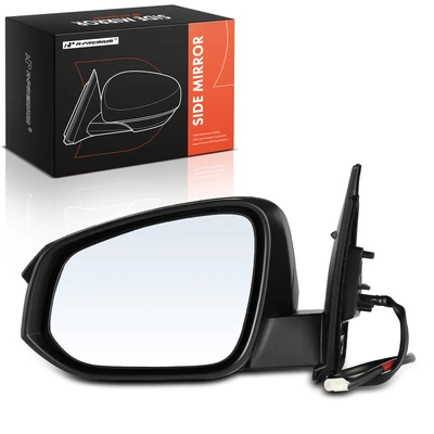 Front Driver Black Manual Folding Mirror