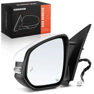 Front Driver White Power Heated Mirror with TurnSignal