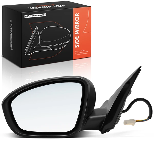 2019-2023 Nissan Altima Left Driver Side Mirror, Powered, with Heated, Smooth Black A-Premium APMI2318TW