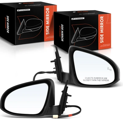 2 Pcs Driver & Passenger Black Mirror with Power Glass Adjust