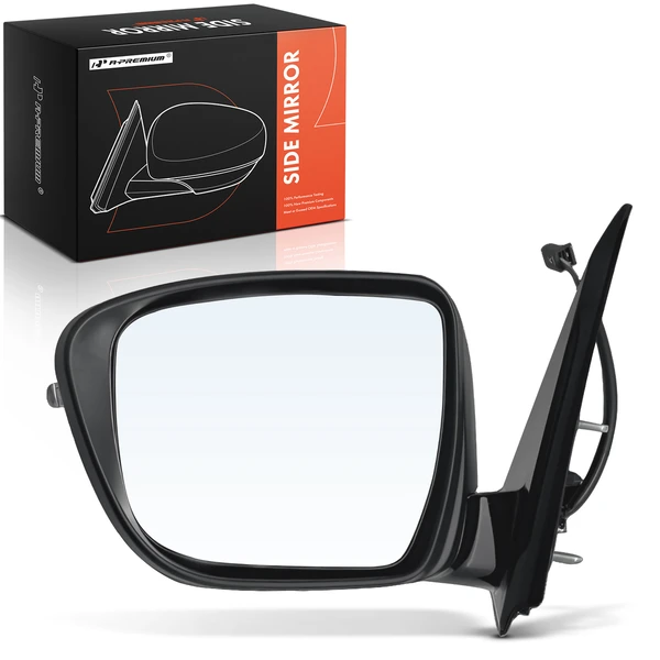Left Driver Side Mirror, Powered, Smooth Black A-Premium APMI2319TW