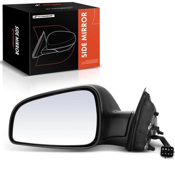 2007-2009 Saturn Aura Left Driver Side Mirror, Powered, with Heated, Primed Black A-Premium APMI1091TW