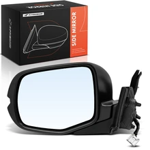 Left Mirror, with Heating, Power Adjustment, Manual Folding, Black A-Premium APMI3387TW