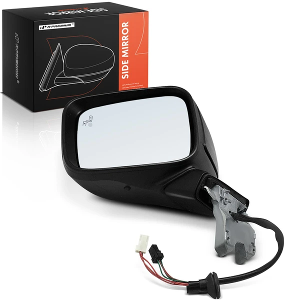2015-2022 Jeep Renegade Left Driver Side Mirror, Powered, with Heated, Textured Black A-Premium APMI1158TW