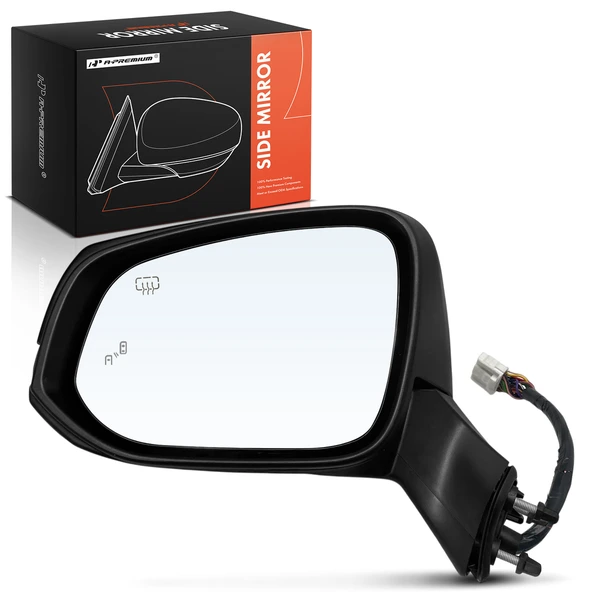 2021-2024 Toyota Sienna Left Driver Side Mirror, with Heating, Power Adjustment, Power Folding, Black A-Premium APMI3132TW