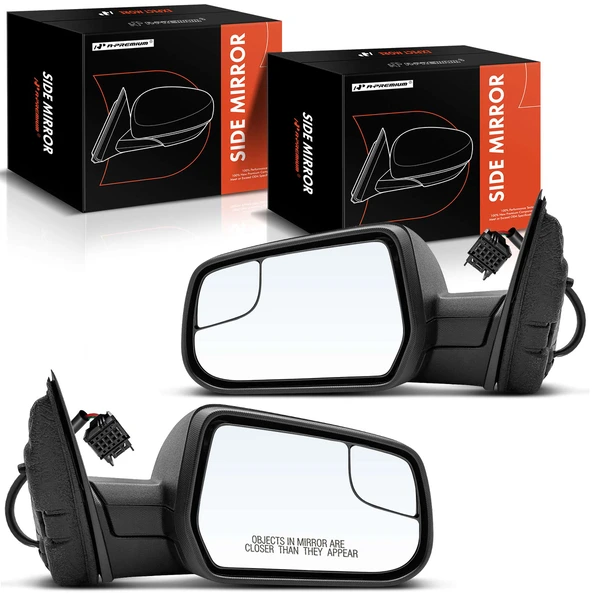 2010-2017 Chevrolet Equinox Driver & Passenger Mirror, Powered 2010-2017 Chevrolet Equinox, Textured Black A-Premium APMI1161TW