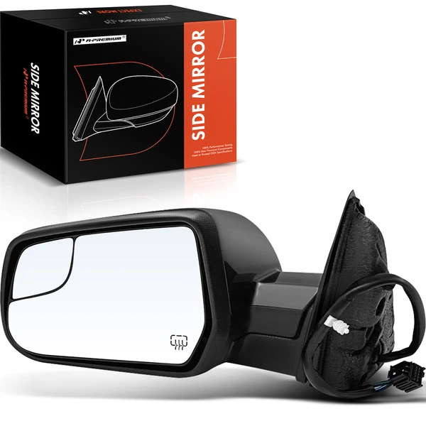 2010-2017 Chevrolet Equinox Left Driver Side Mirror, Powered, with Heated, Smooth Black A-Premium APMI810