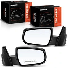 2 Pcs Driver & Passenger Textured Black Mirror with Power Glass Adjust