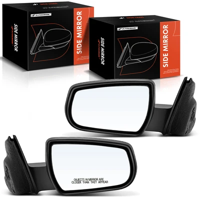 2 Pcs Driver & Passenger Textured Black Mirror with Power Glass Adjust