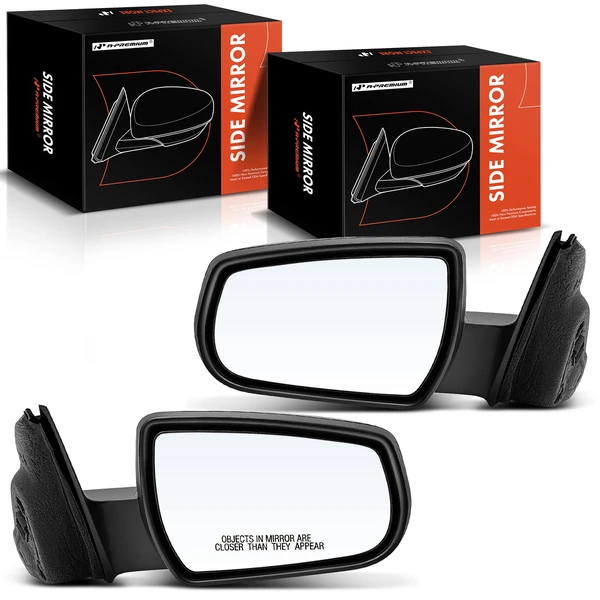 Driver & Passenger Mirror, Power Adjustment, Manual Folding, Textured Black A-Premium APMI1165TW