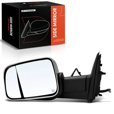 Left Driver Side Mirror, with Heating, Power Adjustment, Power Folding, Chrome A-Premium APMI1173TW