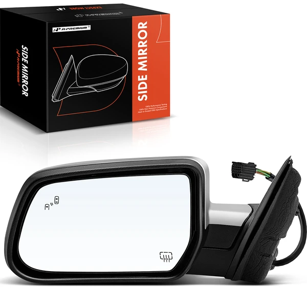 2015-2017 GMC Terrain Left Driver Side Mirror, Powered, with Heated, Chrome A-Premium APMI813