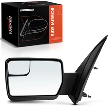Left Driver Side Mirror, Manual Adjustment, Manual Folding, Textured Black A-Premium APMI1141TW