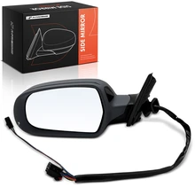 2012-2016 Audi A4 Quattro Left Mirror, with Heating, Power Adjustment, Power Folding, Black A-Premium APMI3396TW