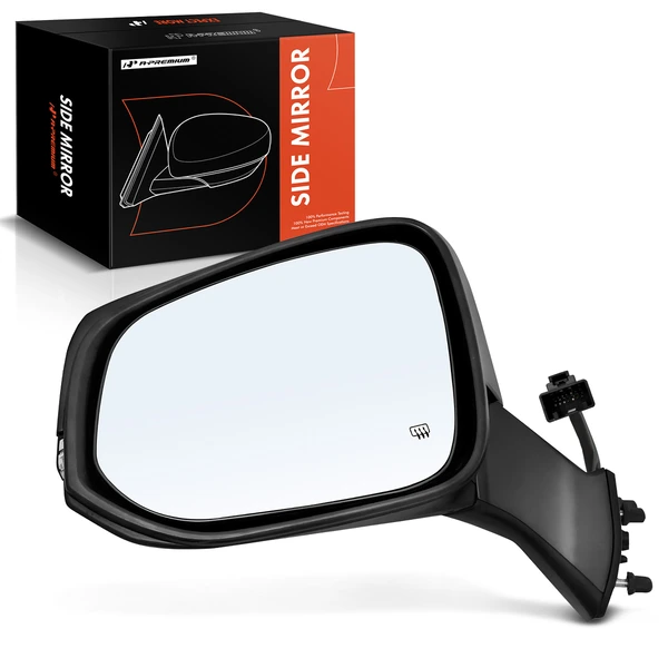 2020-2023 Toyota Highlander Left Driver Side Mirror, Powered, with Heated, Smooth Black A-Premium APMI1142TW