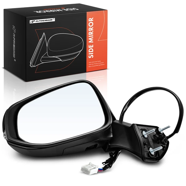 2020-2023 Toyota Highlander Left Driver Side Mirror, Powered, with Heated, Smooth Black A-Premium APMI1144TW