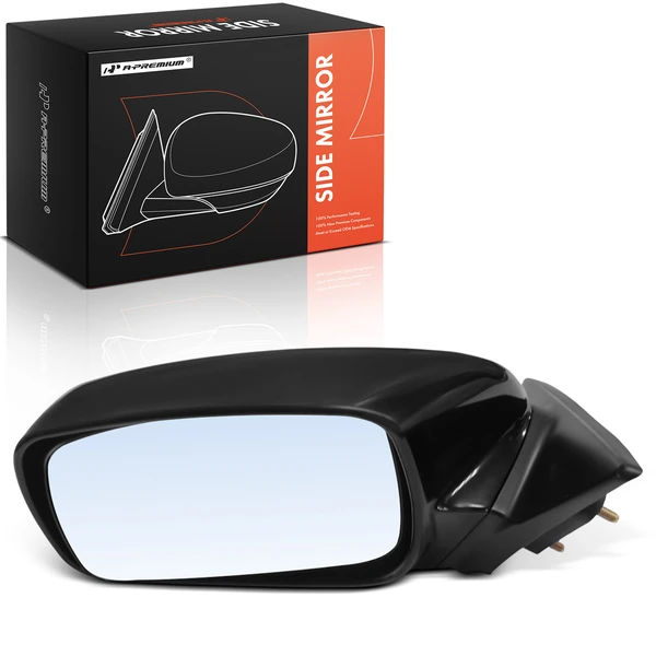 Left Driver Side Mirror, Power Adjustment, Non-Folding, Smooth Black A-Premium APMI2969TW