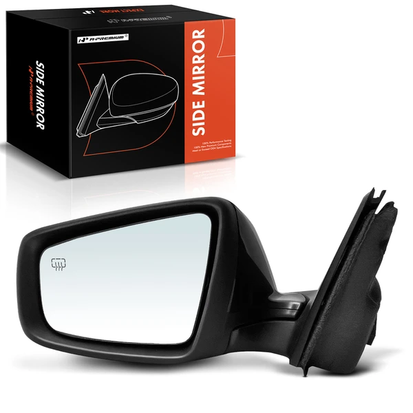 2010 Buick Allure Left Driver Side Mirror, Powered, with Heated, Smooth Black A-Premium APMI1146TW