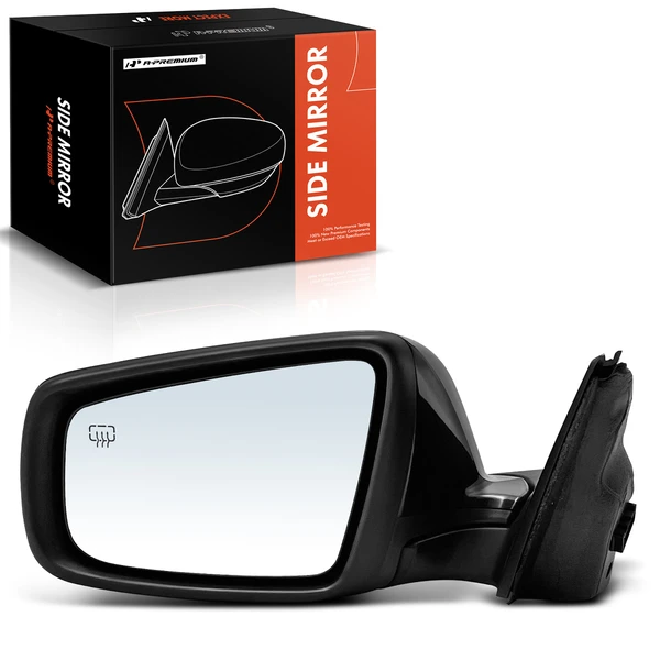 2010 Buick Allure Left Driver Side Mirror, with Heating, Power Adjustment, Manual Folding, Smooth Black A-Premium APMI1147TW