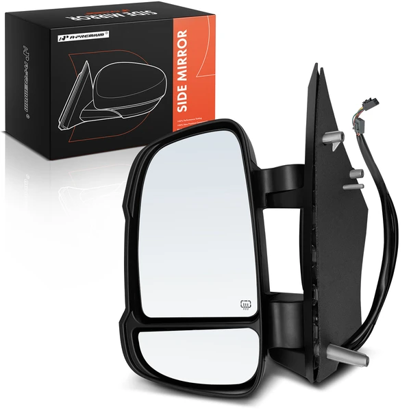 2014-2023 Ram ProMaster 2500 Left Driver Side Mirror, Powered, with Heated, Textured Black A-Premium APMI1151TW