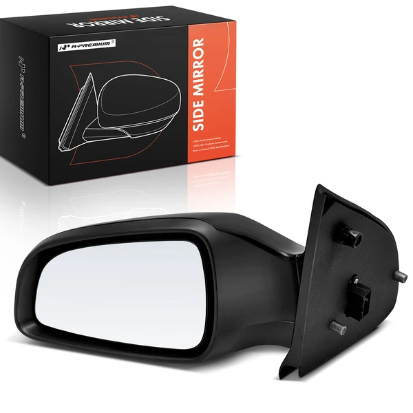 Left Driver Side Mirror, Powered, with Heated, Smooth Black A-Premium APMI1190TW