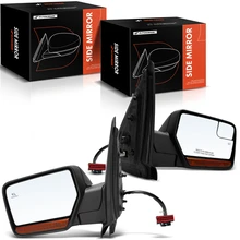 2012-2014 Lincoln Navigator Driver & Passenger Mirror, Powered, with Heated, Smooth Black A-Premium APMI1179TW