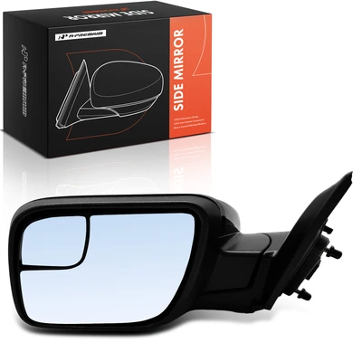 2011-2015 Ford Explorer Left Mirror, Power Adjustment, Manual Folding, Smooth Black A-Premium APMI3409TW
