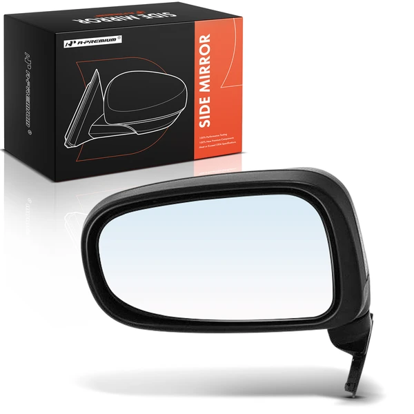 1991-1997 Toyota Previa Left Driver Side Mirror, Manual Adjustment, Manual Folding, Black A-Premium APMI2973TW