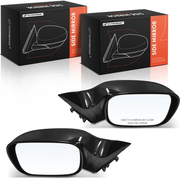 Driver & Passenger Mirror, Powered, Smooth Black A-Premium APMI2979TW