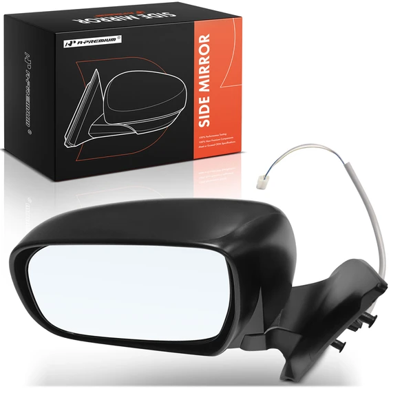 Left Driver Side Mirror, Powered, Textured Black A-Premium APMI2980TW